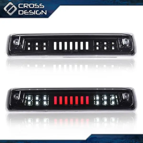 CROSSDESIGN Black LED 3rd Tail Brake Light with LED Backlights, Cargo Lamp & Low Power, Compatible with 2015-2018 Colorado/GMC Canyon