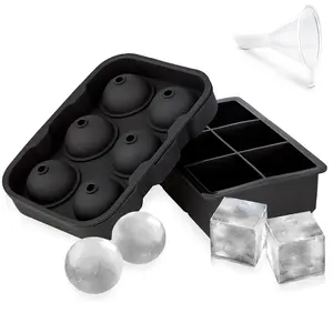 Multi-grid Ice Cube Container, Silicone Ice Cube Tray, Ice Ball Mold For Freezer, Practical Kitchen Gadgets For Home Use, Kitchen Accessories, Back to School Essentials, Summer Gift