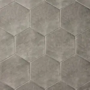 San Fran Taupe 7x8 Hexagon Ceramic Tile Glossy Sample