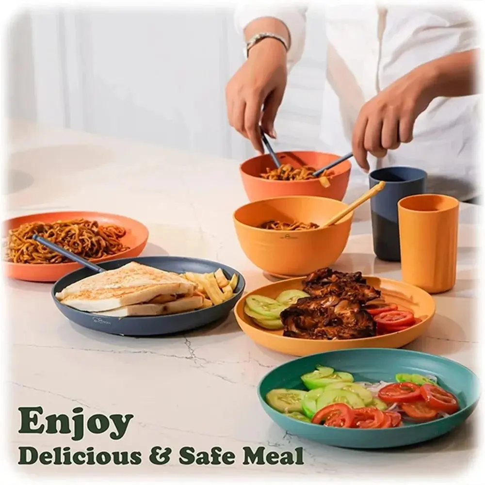 Portable Tableware Set, 32pcs Dinnerware Service Set Including Bowl ...