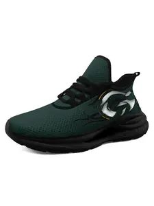 Men’s Green Packers Inspired Tribal Pattern | Breathable Comfortable Trainers | PLUS SIZE | Game Day Sneakers | Breathable Casual Shoes | Casual Fashion Shoes