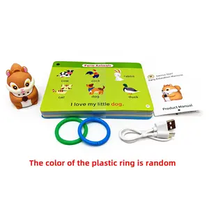 New Squirrel Smart Charging Point Reader Machine, Includes 55 Dual-Sided Cards, Charging Cable, Plastic Rings, Good Gift for Kids