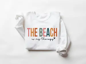 The Beach Is My Therapy Short Sleeve T-Shirt / Sweatshirt & Hoodie , Therapy tee , Beach Shirt, Travel, Summer