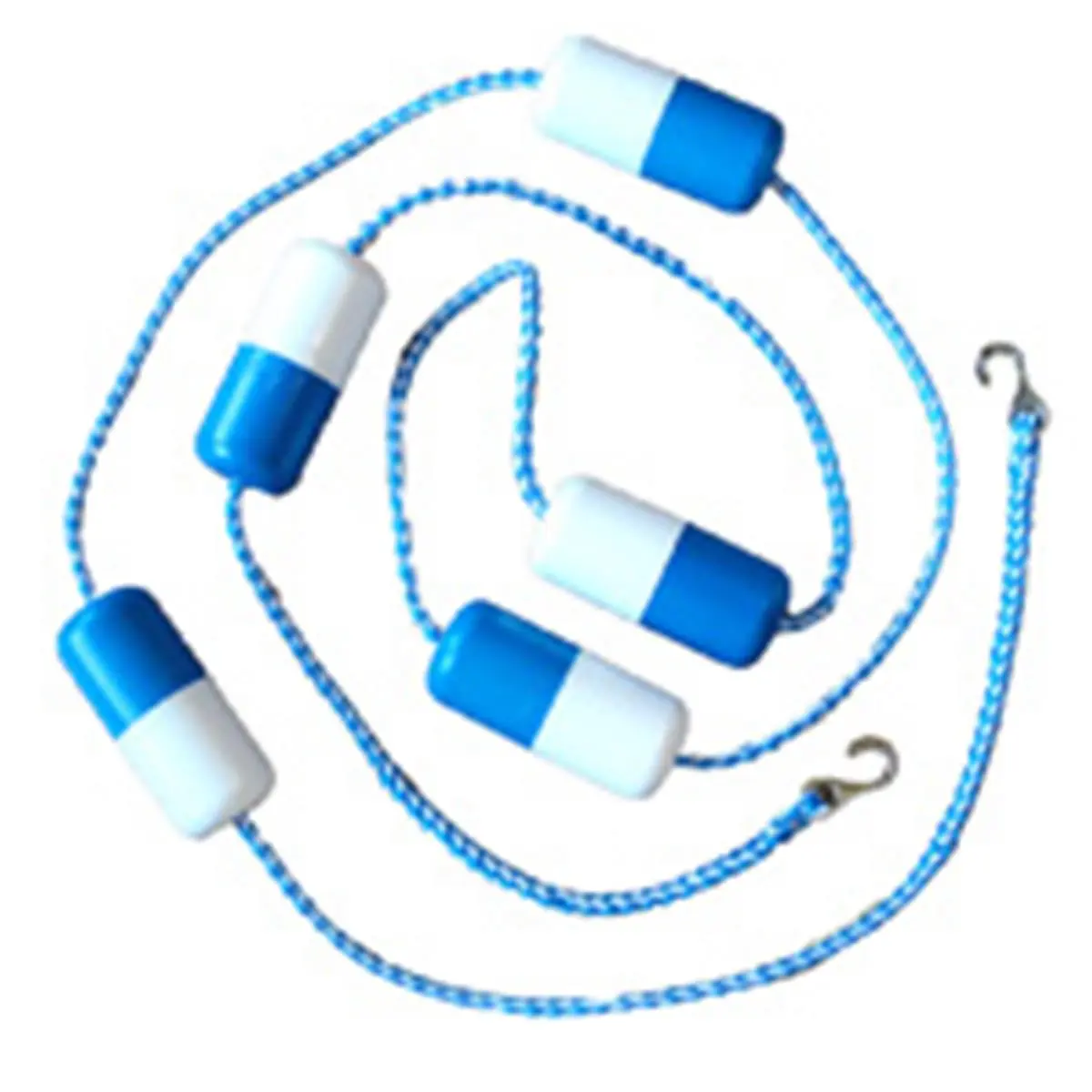 American Granby Water Sports Rope & Float Kit, 30 ft Length, 0.37 in Rope, Blue & White Floats
