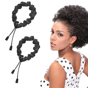Adjustable Satin Hair Ties for Women Girls 2 Pcs Patent Design No Damage Accessories for Thick Curly Natural Hair Easy Comfortable Use