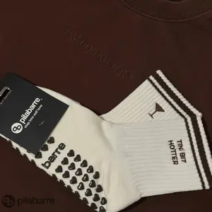 Tini Bit Hotter Grip Sock - Espresso Martini Pilates Socks - Cute Pilates Socks - Grip Socks For Pilates - Brown Pilates Socks