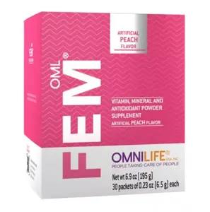 OML Fem | Omnilife | Sabor Durazno | Box w/30 sachets OML Fem | Omnilife | Sabor Durazno | Box w/30 sachets