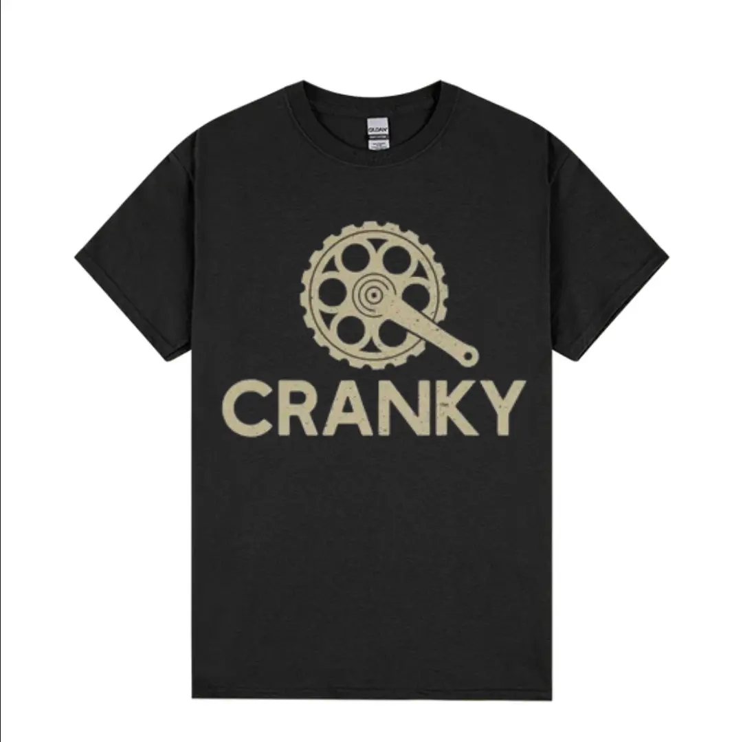 Cranky T-shirt, Funny Bike Shirt, Cycling Shirt, Bike Lover Gift, Cyclist Clothes, BMX, Mountain Bike Unisex Heavy Cotton Tee