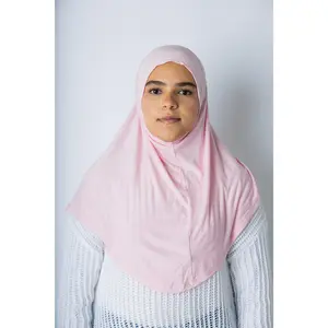 One Piece Slip on Jersey Hijab - Light Pink