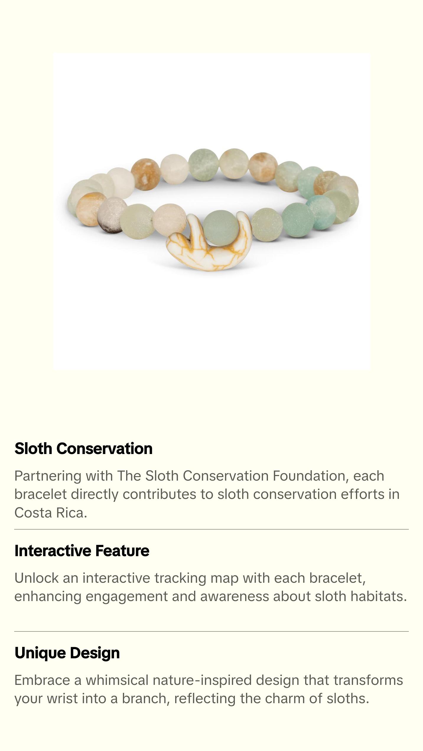 The Wander Bracelet Sloth