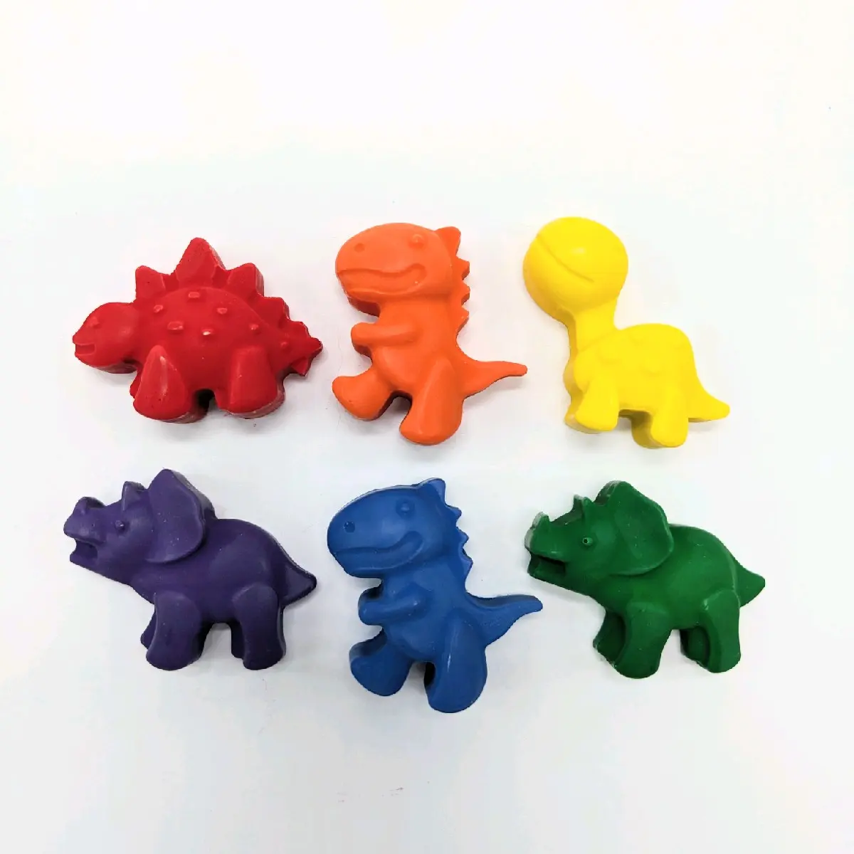 Christmas Dino Crayon Set of 6, colorful, durable, stocking stuffer