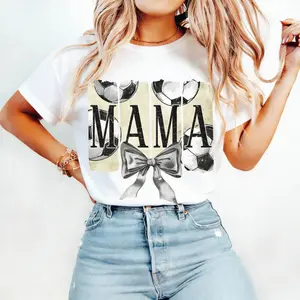 Soccer Mama T-shirt, Vintage Soccer Coquette T-shirt, Soccer Mom T-shirt, Game Day Soccer T-shirt, Soccer Brushstroke T-shirt, Soccer Bow T-shirt, Gift For Mom