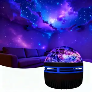 1pc USB Galaxy Swirl Projector Lamp, LED Wave Ripple Projection Light, 7-Color Changing, Bedroom Night Light Projector For Bedroom, Living Room, Home Theater, Ceiling, Party, Dance Hall Atmosphere, USB Powered With Remote Control