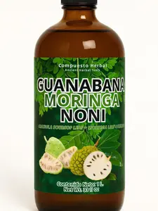 Compuesto Herbal Guanabana Moringa Noni 975ML Soursop Graviola Bitters Liquid Jugo De Guanabana with Moringa and Noni Extract for Digestive Health Support and Immune System Boost Hoja De Guanabana Leaf Tonic 33Fl oz