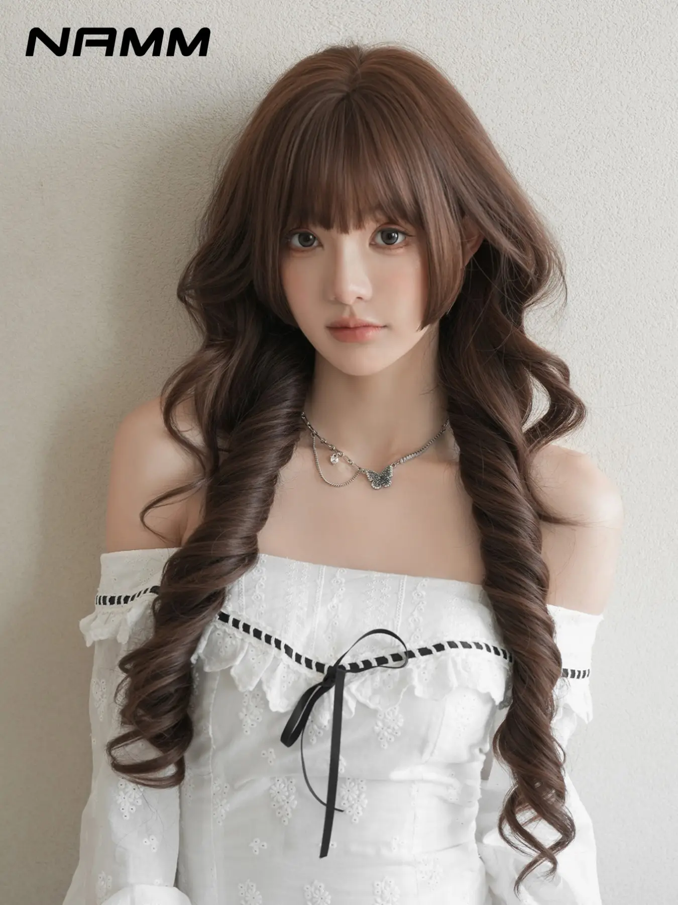 30-Inch Elegant Women's Wig, Voluminous Layered Bangs, Heat-Resistant Synthetic Hair, Ideal for Daily Use and Costume Parties, With Bangs Wig, Elegant Wigs, Party Wig