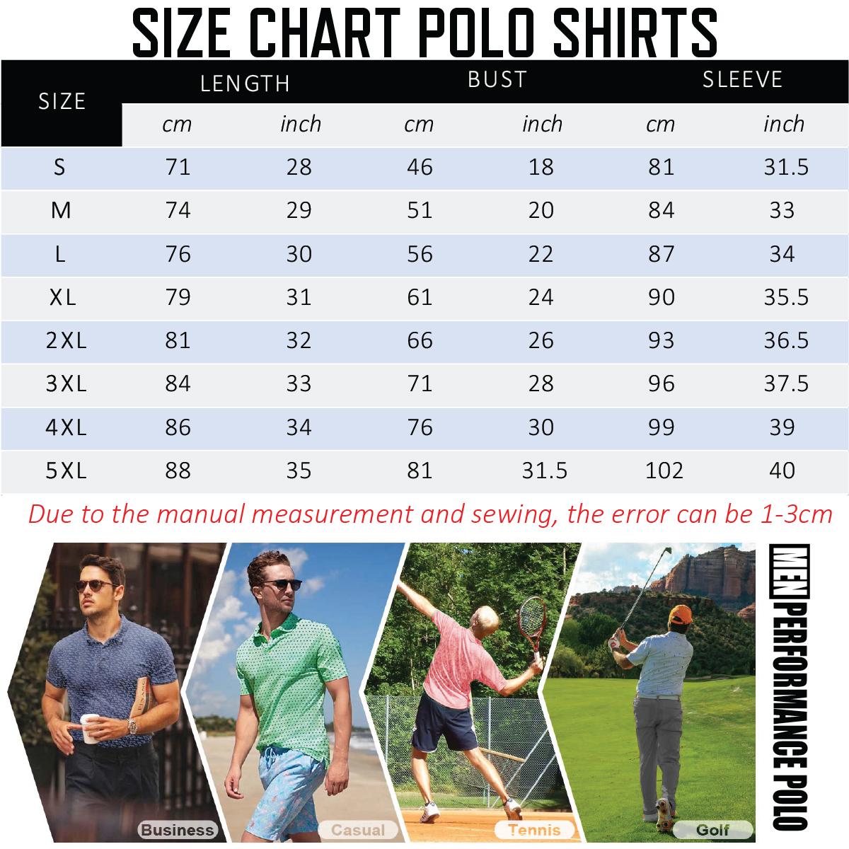 Mens Golf Polo Shirt – Short Sleeve, Moisture Wicking, Athletic Fit with Premium Embroidered Masters Golf Logo