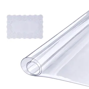 【Summervibes】VEVOR Clear Table Cover Protector,  , 18" x 36" Rectangle Table Cover, 1.5 mm Thick PVC Plastic Tablecloth, Waterproof Desktop Protector for Writing Desk, Coffee Table, Dining Room Table