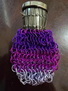 Chainmail Dice Bag Ready to Ship - Purple Gradient