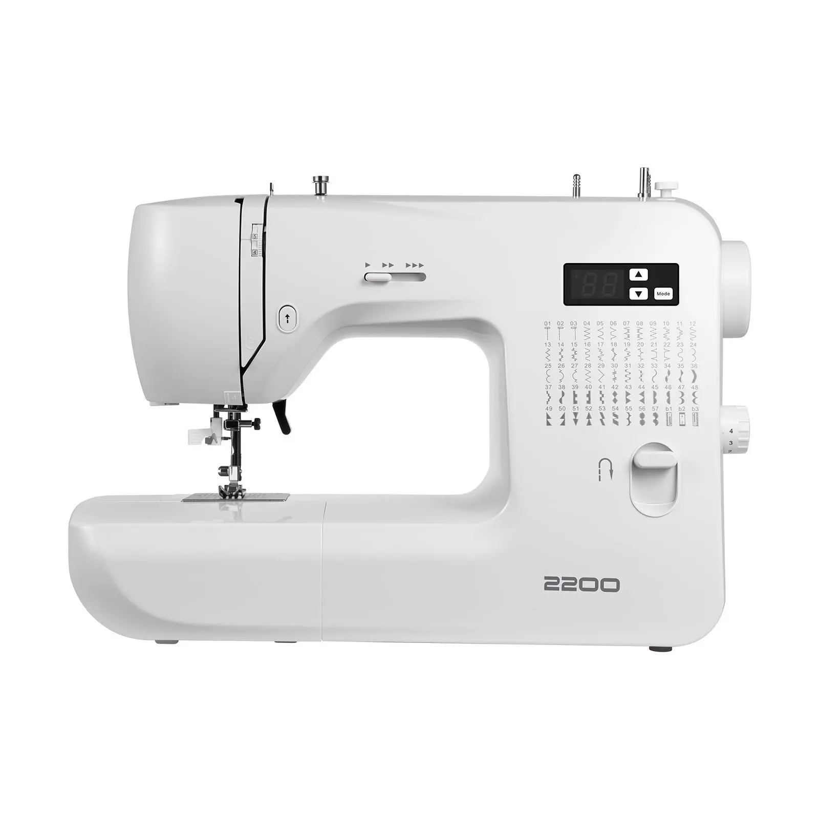 VEVOR All-Metal Heavy-Duty Automatic Computerized Sewing Machine for Beginners, 60 Stitches, Zigzag Function, Bright LED Lighting, Foot Pedal, Adjustable Stitch Tension, Buttons, Hand Tool Multitool Accessory Kit (Tools & Hardware)