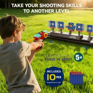 Portable Electronic Moving Shooting Target Toy – Auto Reset, Sound & Light – Compatible, Gift for Kids Ages 5+ toys nerf gun target  nerf targets nerf target nerf guns nerf accessories nerf guns 5-7 year old nerf gun targets nerf gun accessories