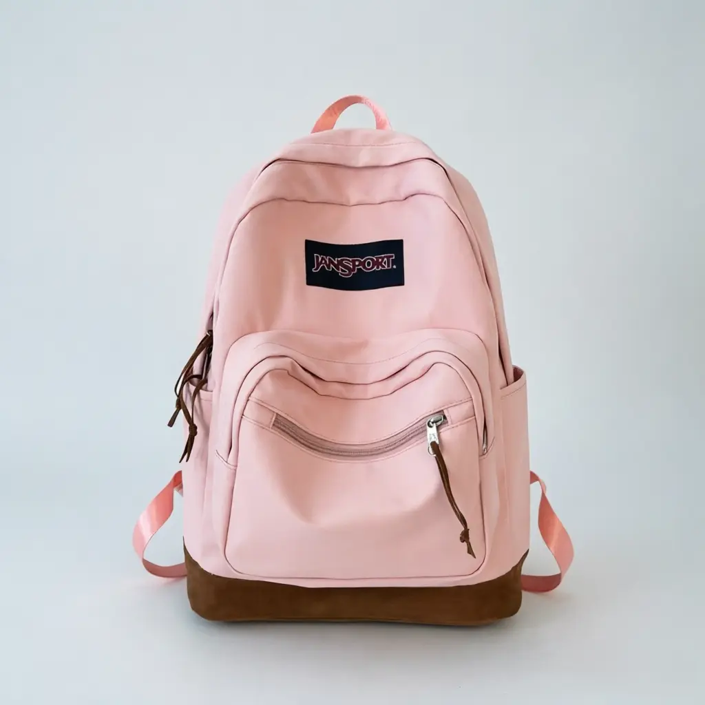 JanSport Female Sweet Pastel Tie Dye Pink Student College Backpack - Casual Campus Use Bag with Suede Bottom, Secure Zip Closure