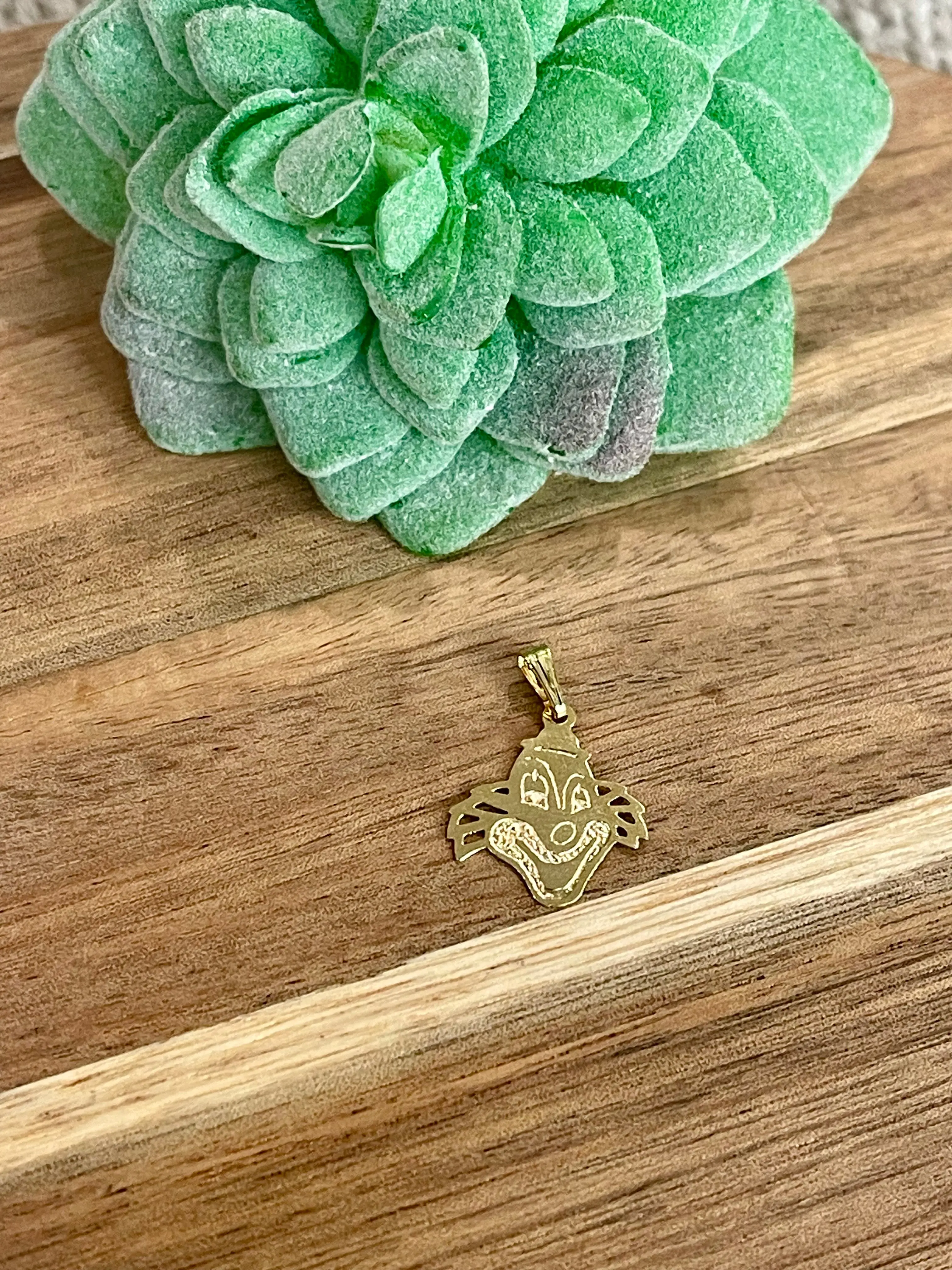 Vintage Gold Plated Clown Pendant