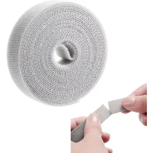 Reusable Hook and Loop Straps 10ft Pre-cut Cable Tidy Management Self Adhesive Wire Organizer Wraps for Computer, Power,Network,and Other Cables