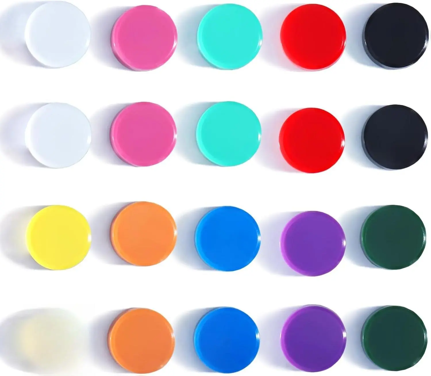 Fridge Magnets, 20PCS Strong Small Heavy Duty Magnets - Mini Round Refrigerator Magnets for Whiteboard Kitchen Office - Cute Decorative Magnet for Locker Classroom Home Organization