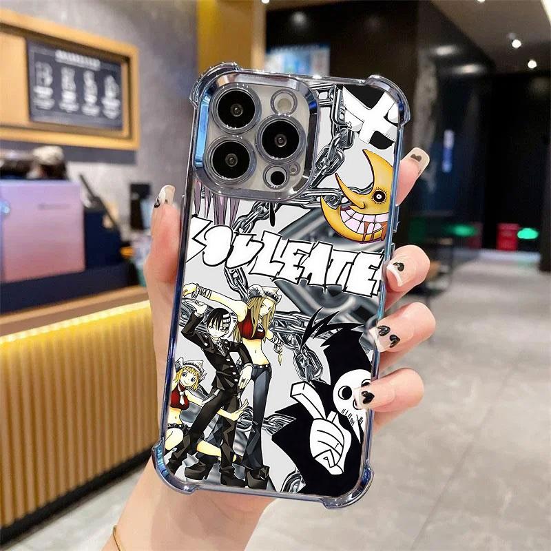 Soul Eater Phone Case Evans Crona Maka Albam Black Star Tsubaki Death the Kid Manga Anime, Anime Vintage Special Cover for iPhone 11 12 13 14 15 16 17 Pro Max Plus Air #IP+SE1