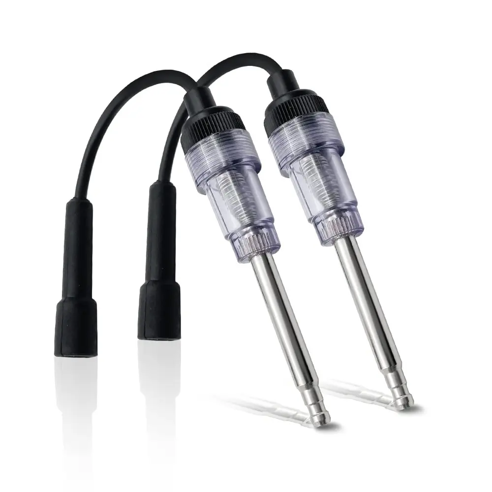 2PCS Spark Plug Tester, Engine Ignition Coil Tester Straight Boot Ignition Test Spark Plug Light Checker Automotive Spark Tester For Automotive,Car,Lawnmower Internal External Engine