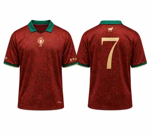 Portugal 2026 Red Soccer Jersey #7 Football Shirt Retro Style Breathable Fan Edition