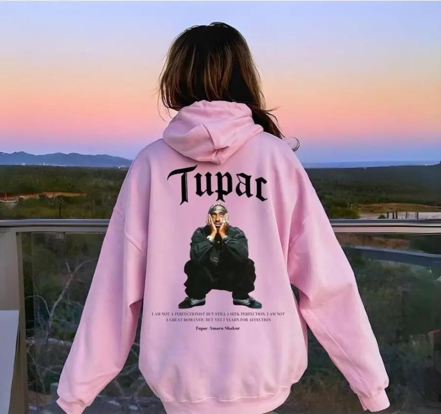 #Tupac Crewneck Sweatshirt, 2Pac Thug Life Hoodie, 2Pac All Eyez On Me Hoodie, #Tupac Shakur Rap, Hip Hop Merch, Music Album Tour Sweatshirt, Hoodie
