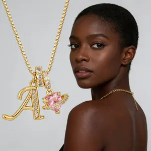 High-end Best-selling Dopamine English Letter Necklace - Sweet Girl Accessory with Luxury and Premium Feel, Perfect Gift for Girlfriend