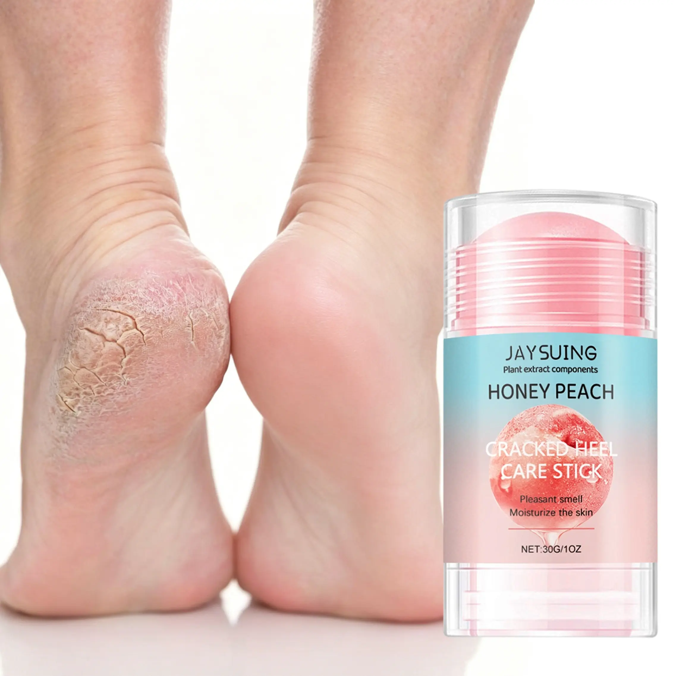 Honey & Peach Essence Foot Moisturizing Stick, Moisturize and hydrate, quickly repair dry and cracked skin, restore softness and smoothness to hands and feet, and enjoy peach like care at all times Intensive Foot Care #TOP PICKS pedicure foot care product
