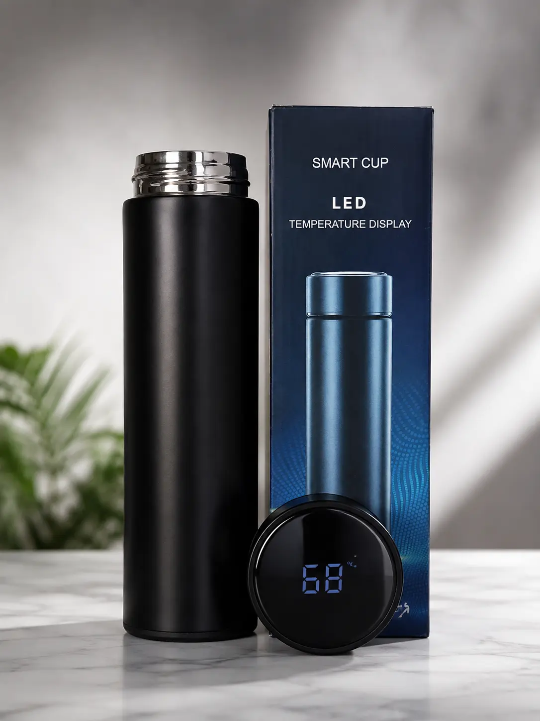 Smart LED Digital Temperature Display, Stainless Steel Water Bottle, Coffee, Warm, Tea Cup