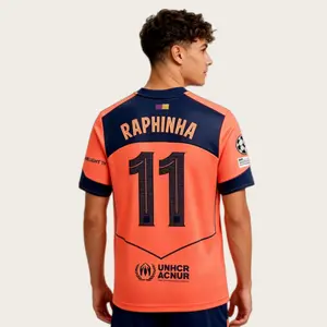 2526 Third Away No.11 Orange Short Sleeved Retro Soccer Football Jersey