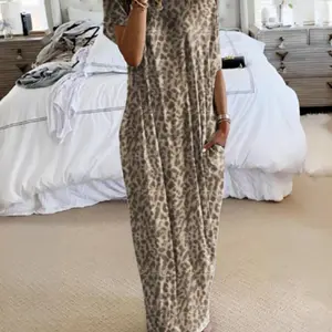 Women's loose long pajamas, casual seasonal home clothes, pajamas, soft and comfortable home clothes, with multiple colors to choose from