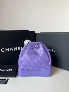 Pre-owned CHANEL Purple Calfskin Gabrielle Small Backpack – 29 Series (2019 2020) – Full Set with Box, Dust Bag & Authenticity Card ali
