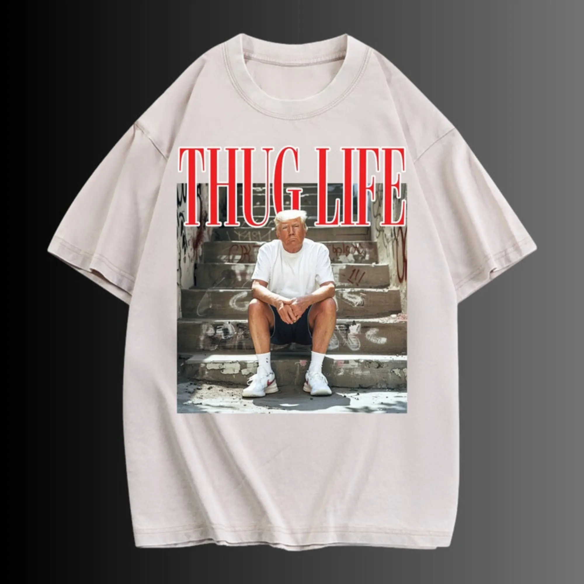 Donald Trump Thug Life Shirt, Viral Thug Life Trump T-Shirt, Donald Trump Tee, Funny Trump 2024 Shirt, Republican Gifts, Trump T Shirt, Thug Life Shirt, Trump, Womens Trump Shirt, Trump is My Daddy, Stylish Cotton Menswear Underwear Streetwear Tshirt Top