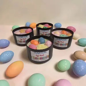 Egg Hunt Scented Candles with Colorful Easter Egg Accents for Festive Home Decor