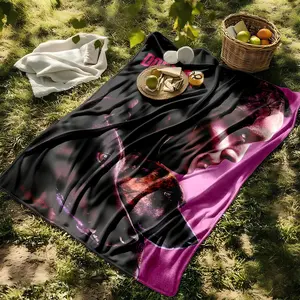 1 piece Dogman themed flannel blanket - Super soft fluffy flannel blanket, suitable for sofas and beds, all-season use, modern design, digital printing, 100% polyester material, machine washable, suitable for home and travel a perfect birthday and