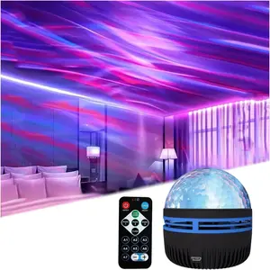 Northern Lights and Ocean Wave Projector with 14 Effects of Galaxy Light for Game Rooms, Parties, Light Projector for Bedroom, Compatible with Lava Lamps and Night Light Decorative Effects
