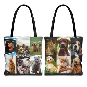 Personalize Your Photos on Tote Bag, Up to 12 Photos, Printed in the USA