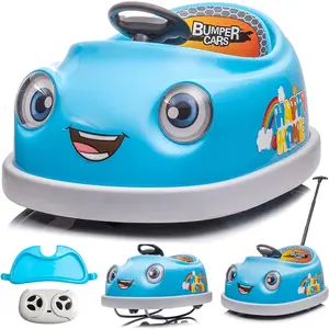 12V Electric Kids Ride-On Bumper Car with Remote Control, 360-Degree Spin Feature, Push Rod Rocker Horse Function, 3-Speed Toy Gift for Ages 1-4 Babies & Toddlers, Toys & Hobbies Bumping Car