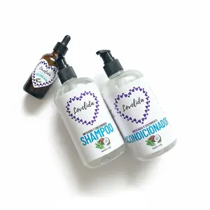 Rosemary and coconut shampoo and conditioner for restoring damaged hair + oil