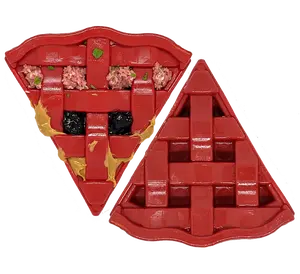 eChew Ultra Durable Nylon Dog Chew Toy and Treat Holder - Cherry Pie Design for Aggressive Chewers, Peanut Butter Holder, Fresh Breath, One Size Fits All, Made in USA