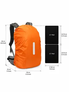 Hiking Outdoor Night Safety Reflective Backpack Cover, Waterproof Shoulder Bag Rain Protector, Secure Gear Protection