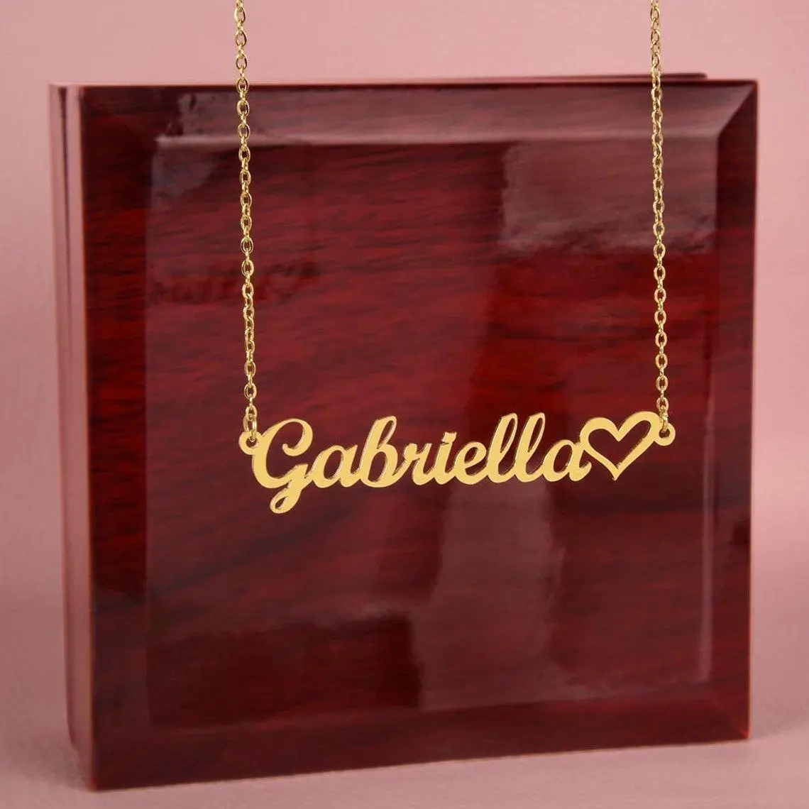 Personalized Name Necklace 18k Gold with Heart in Luxury Box, Gifts for Women with Luxury Box, Heart Name Necklace, Birthday Gift For Her, Jewelry gift for women, Bestfriend Gifts, Body Jewelry, heart necklace, stackable necklace, necklace jewelry