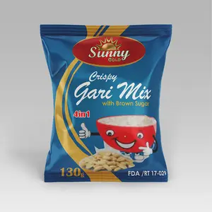 Sunny Gold Crispy Gari Mix | With Brown Sugar | 6 Sachets | Instant Snacks