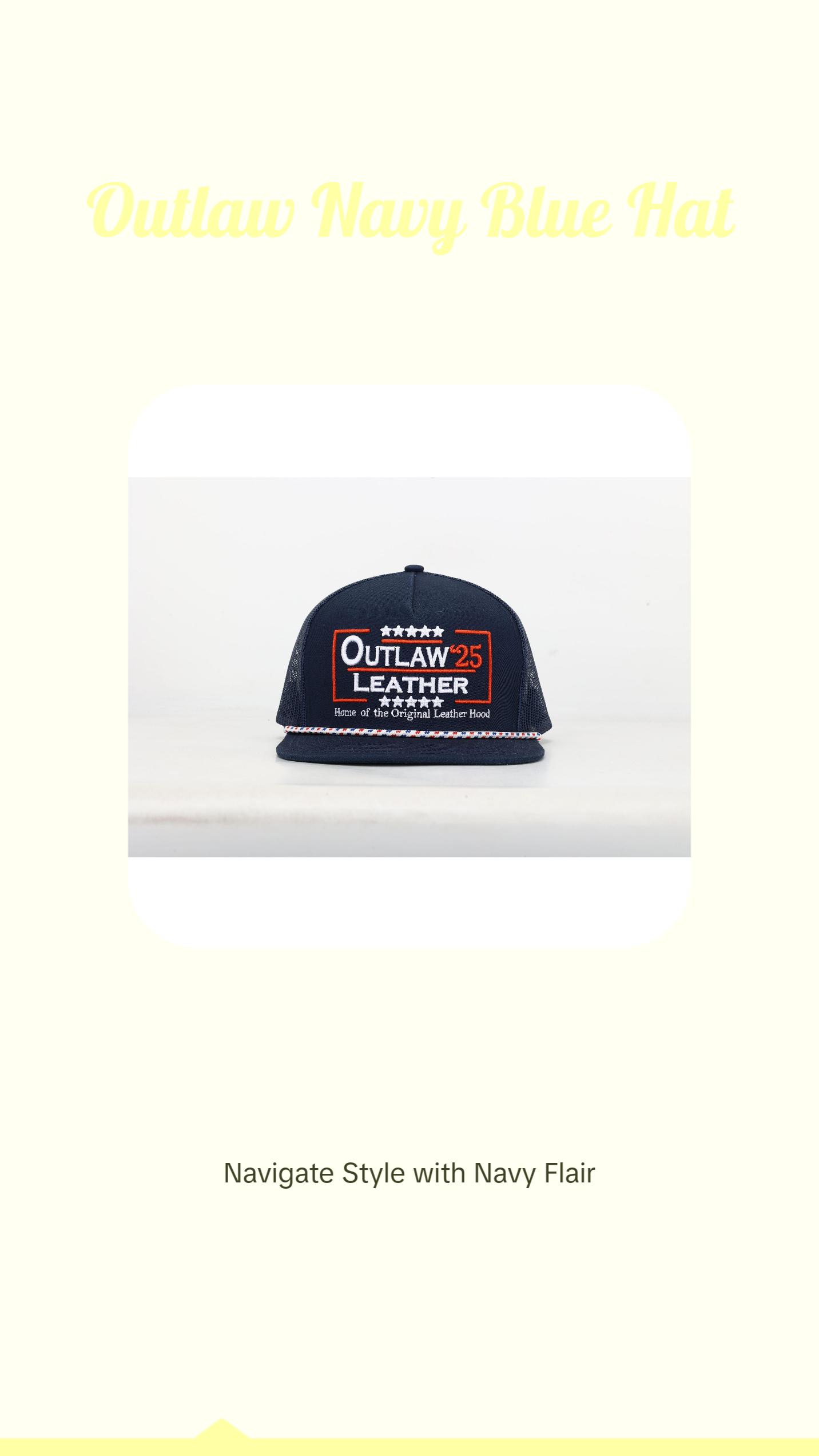Outlaw Hat- Navy Blue 2025 Hat
